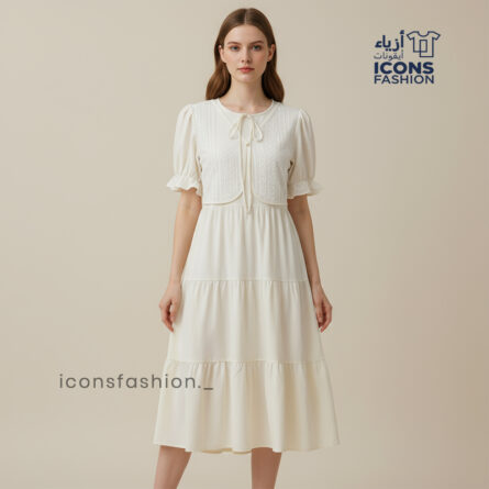 Tiered design–lace-front-overlay-Casual-wear