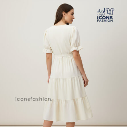 Tiered midi dress  for women | Women crepe dress | Ladies stylish layered dress for women | - Image 3