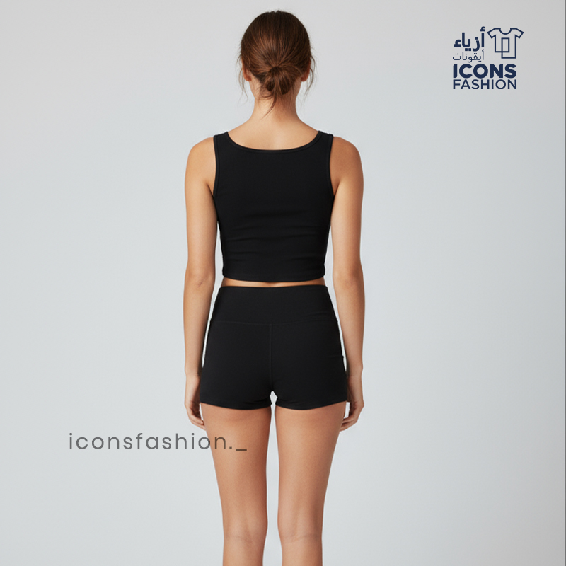 Black-sleeveless-crop-top-for-women-with-printed-text-on-front-round-neckline