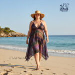 Multicolor-halter-neck-flowy-beach-dress-for-women-with-asymmetrical-hemline