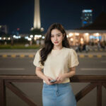 Women-yellow-top-with-puff-sleeves-and-round-neck