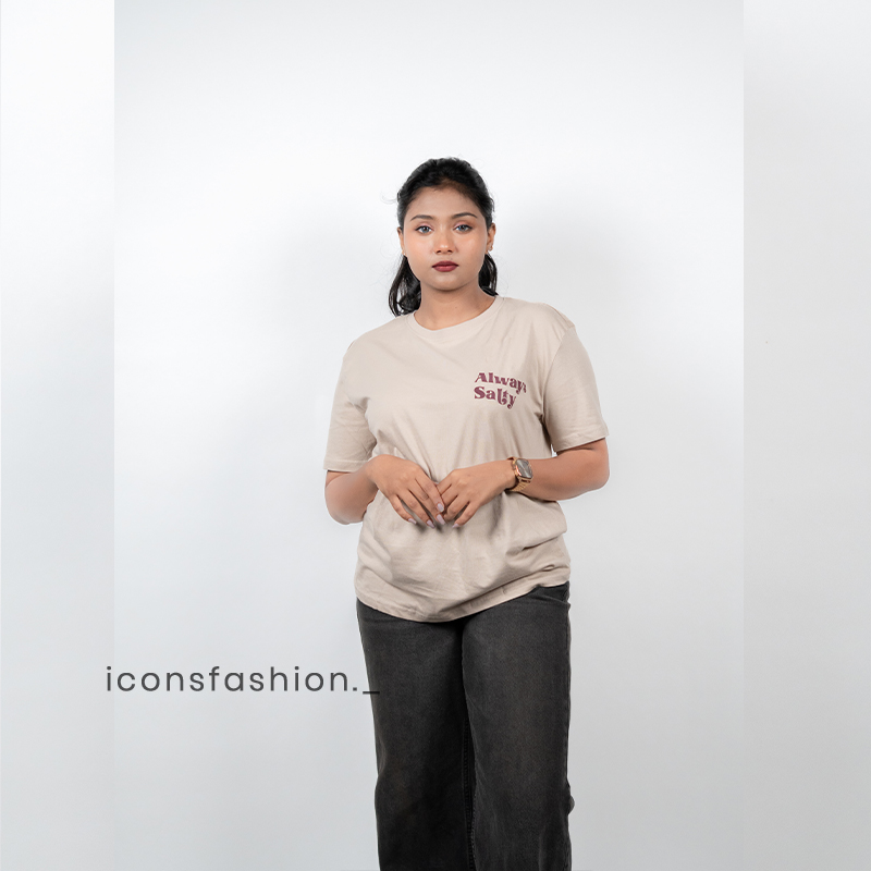 Beige-graphic-print-round-neck-half-sleeve-women’s-t-shirt