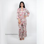 Women’s-pink-floral-printed-ethnic-co-ord-set-with-straight-kurta-and-ankle-length-pants