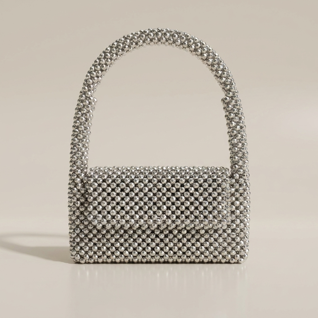 White-crystal-beaded-mini-handbag-with-top-handle-structured-evening-bag